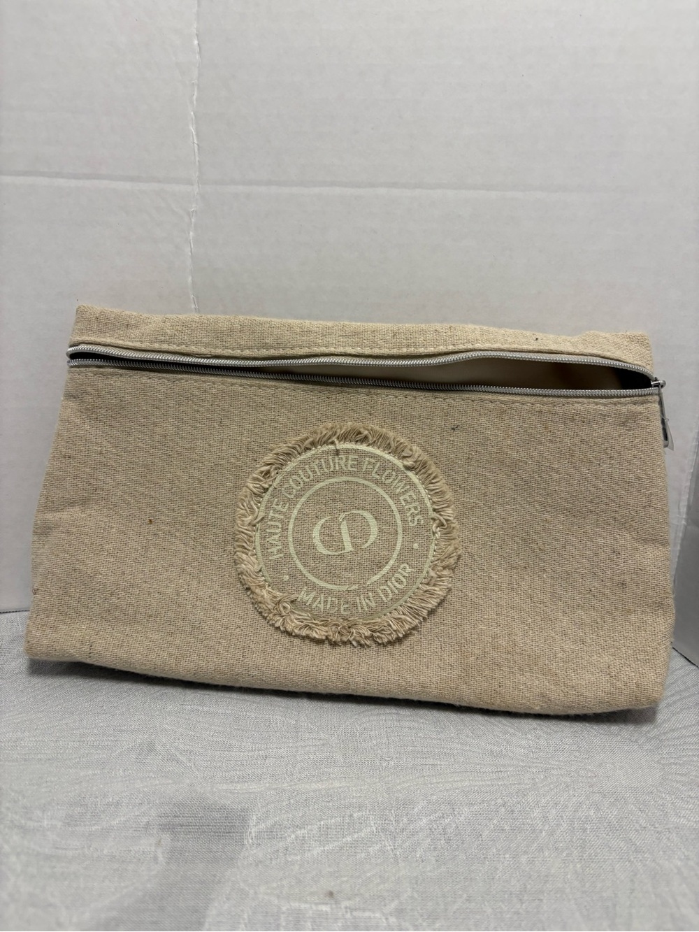 Dior Beige Canvas Cosmetic Pouch